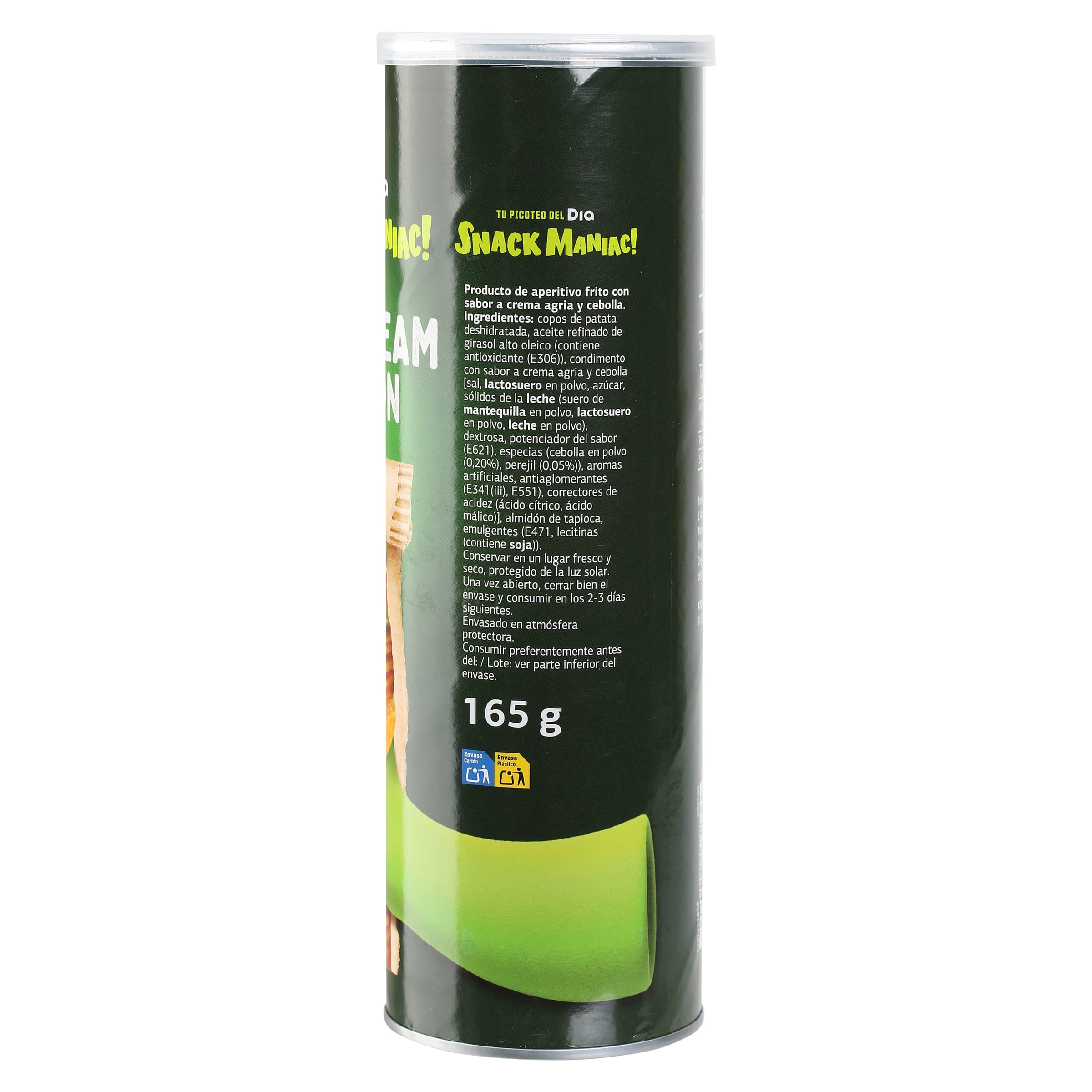 Snack de patata sour cream & onion Dia Snack Maniac 165 g