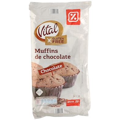 Muffins de chocolate sin gluten Dia Vital bolsa 320 g-0
