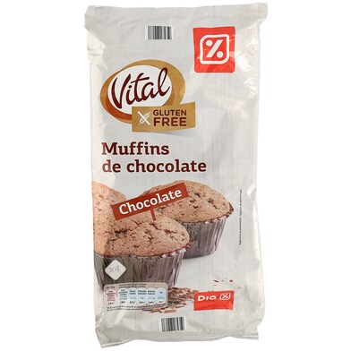 Muffins de chocolate sin gluten Dia Vital bolsa 320 g-0 Muffins de chocolate sin gluten Dia Vital bolsa 320 g-0