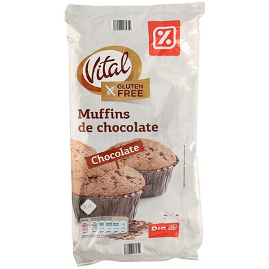 Muffins de chocolate sin gluten Dia Vital bolsa 320 g-0