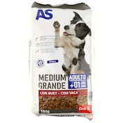 Alimento para perros adultos con buey As bolsa 18 kg