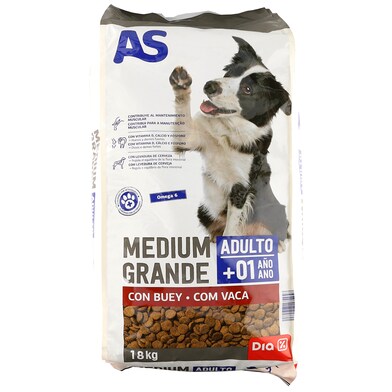 Alimento para perros adultos con buey As Dia bolsa 18 Kg-0