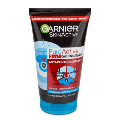 Mascarilla anti puntos negros Garnier bote 150 ml-0 Mascarilla anti puntos negros Garnier bote 150 ml-0