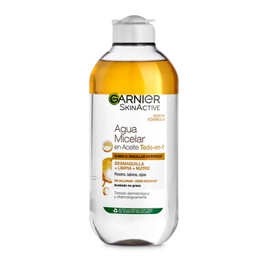 Agua micelar en aceite Garnier bote 400 ml-0