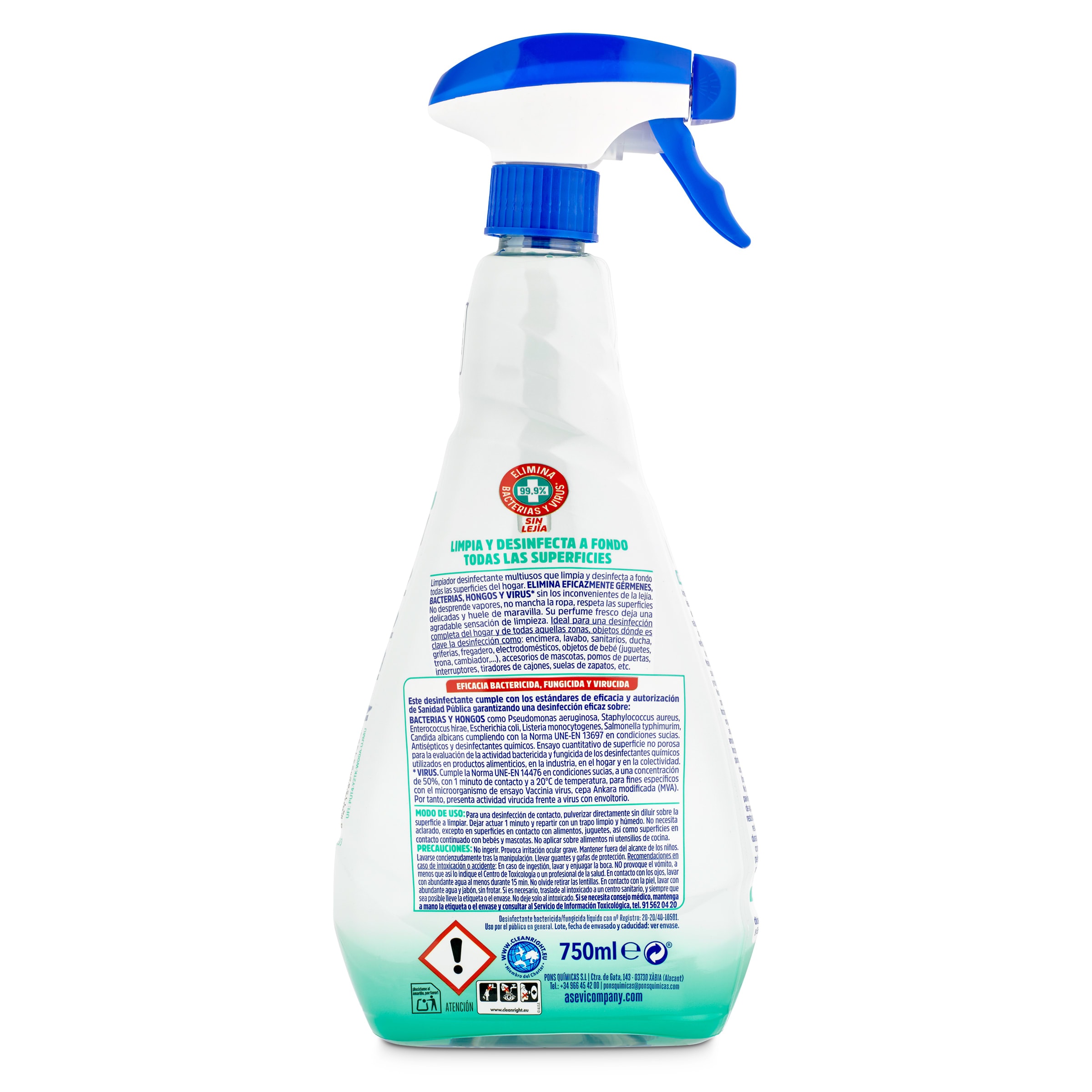 Desinfectante multiusos Asevi 750 ml