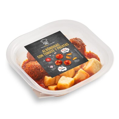 Albóndigas con tomate y patatas Al Punto Dia bandeja 250 g-0 Albóndigas con tomate y patatas Al Punto Dia bandeja 250 g-0