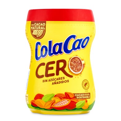 Cacao soluble 0% azúcares añadidos ColaCao bote 325 g-0 Cacao soluble 0% azúcares añadidos ColaCao bote 325 g-0