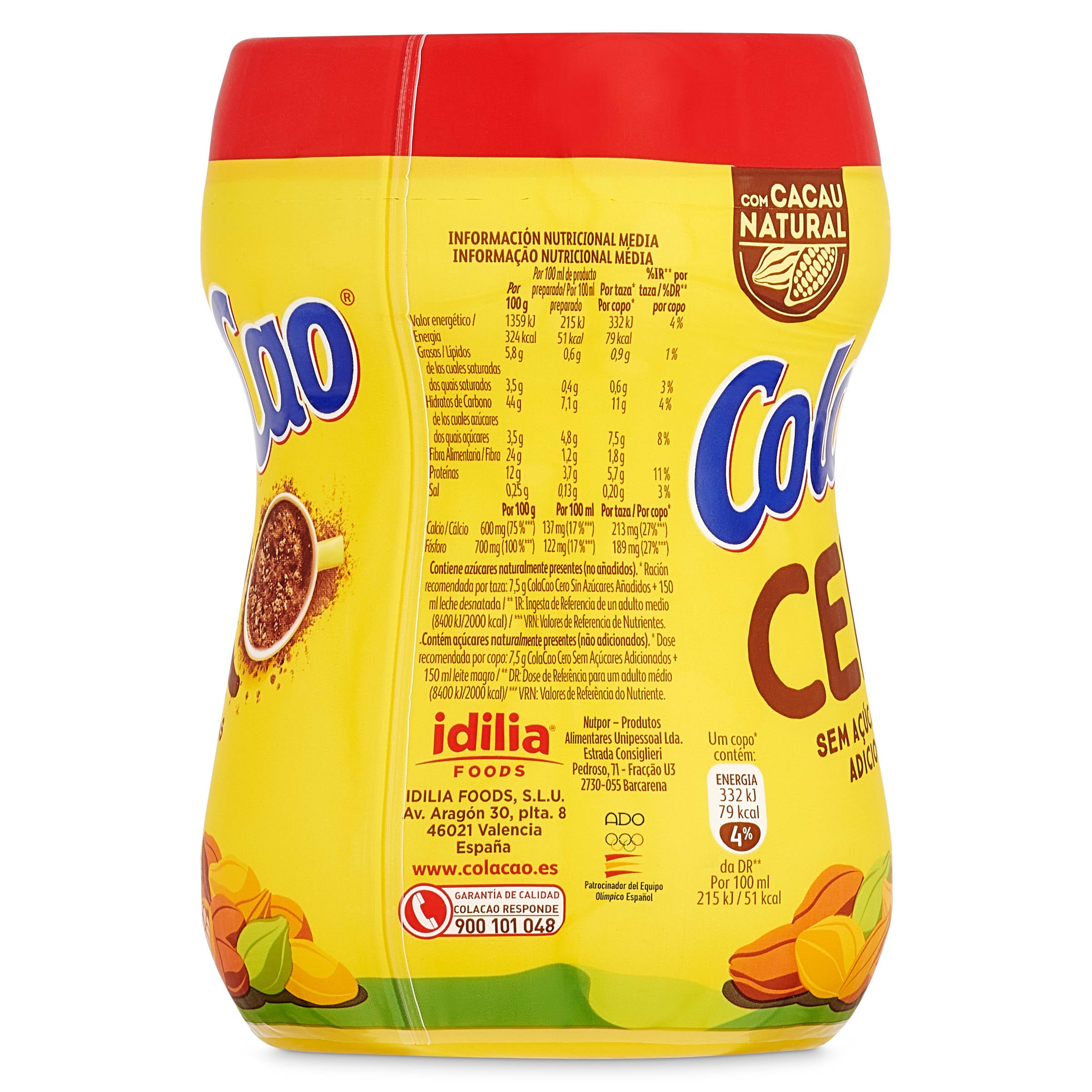 ColaCao 0% azúcares añadidos 325 g