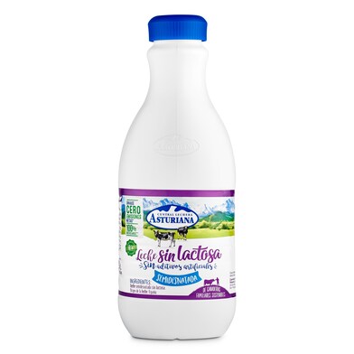 Leche semidesnatada sin lactosa Central Lechera Asturiana botella 1.5 l-0