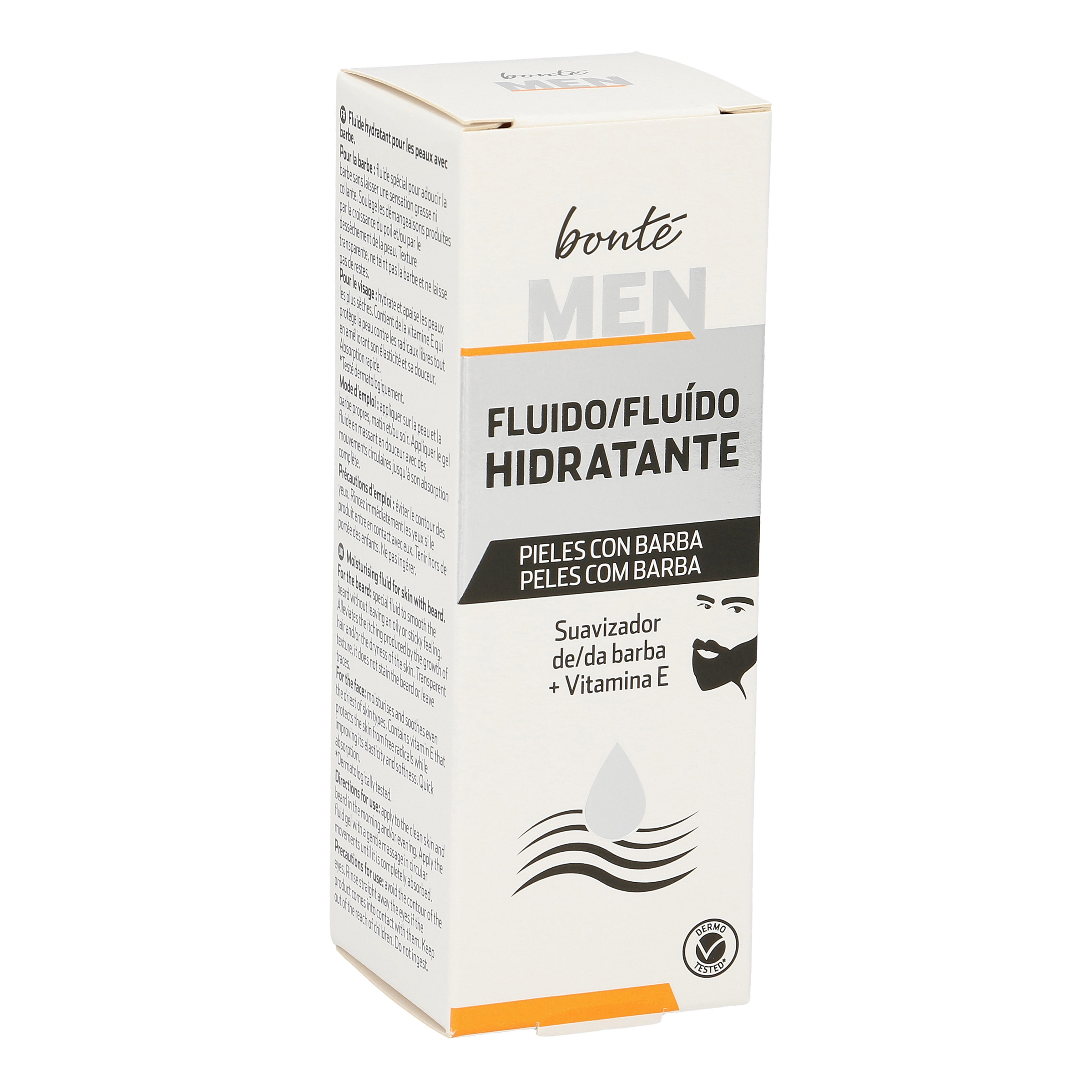 Fluido hidratante para pieles con barba Bonté Men botella 50 ml-0