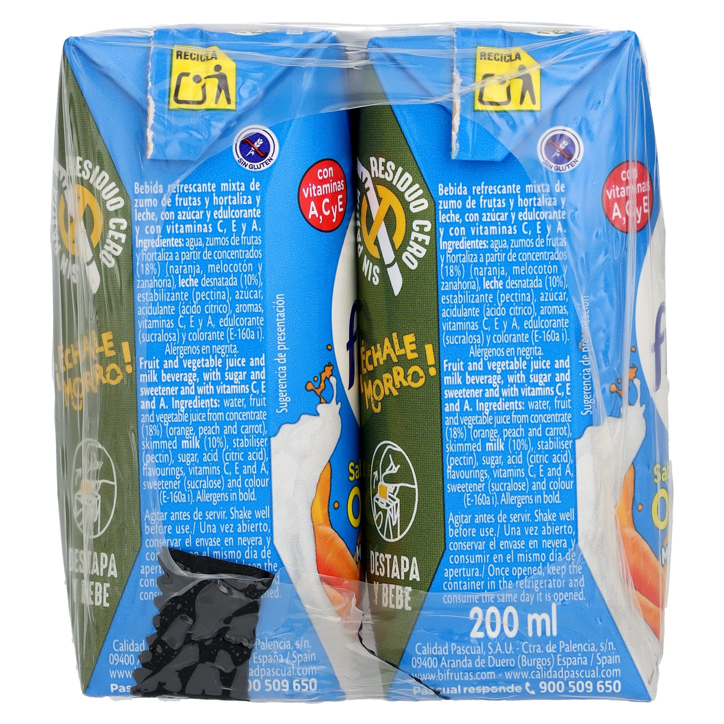 Bifrutas mediterráneo Pascual pack 6 x 200 ml