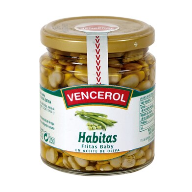 Habitas baby en aceite de oliva Vencerol frasco 150 g-0 Habitas baby en aceite de oliva Vencerol frasco 150 g-0