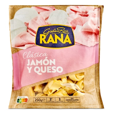 Tortellini relleno de jamón y queso Rana bolsa 250 g-0