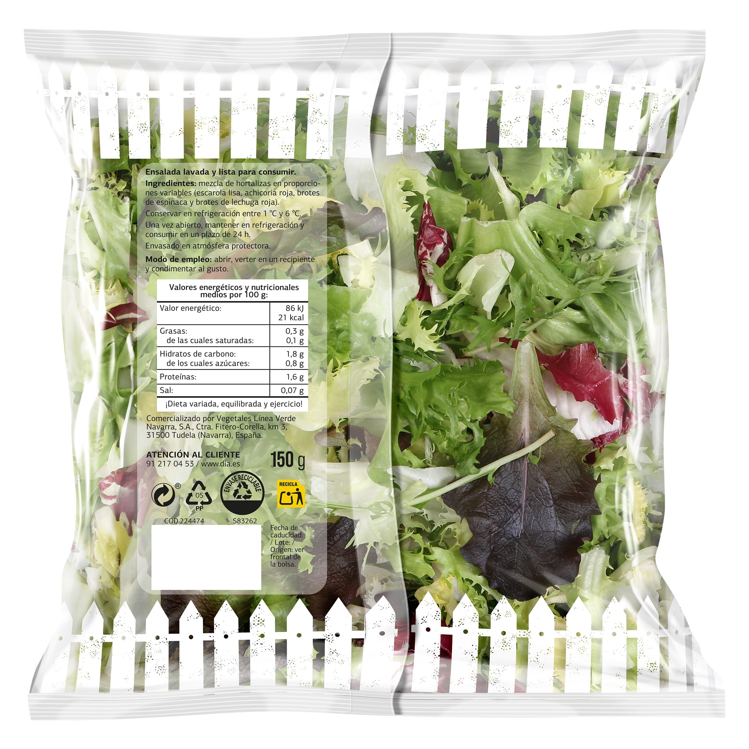 Ensalada mezclum Dia Vegecampo 150 g