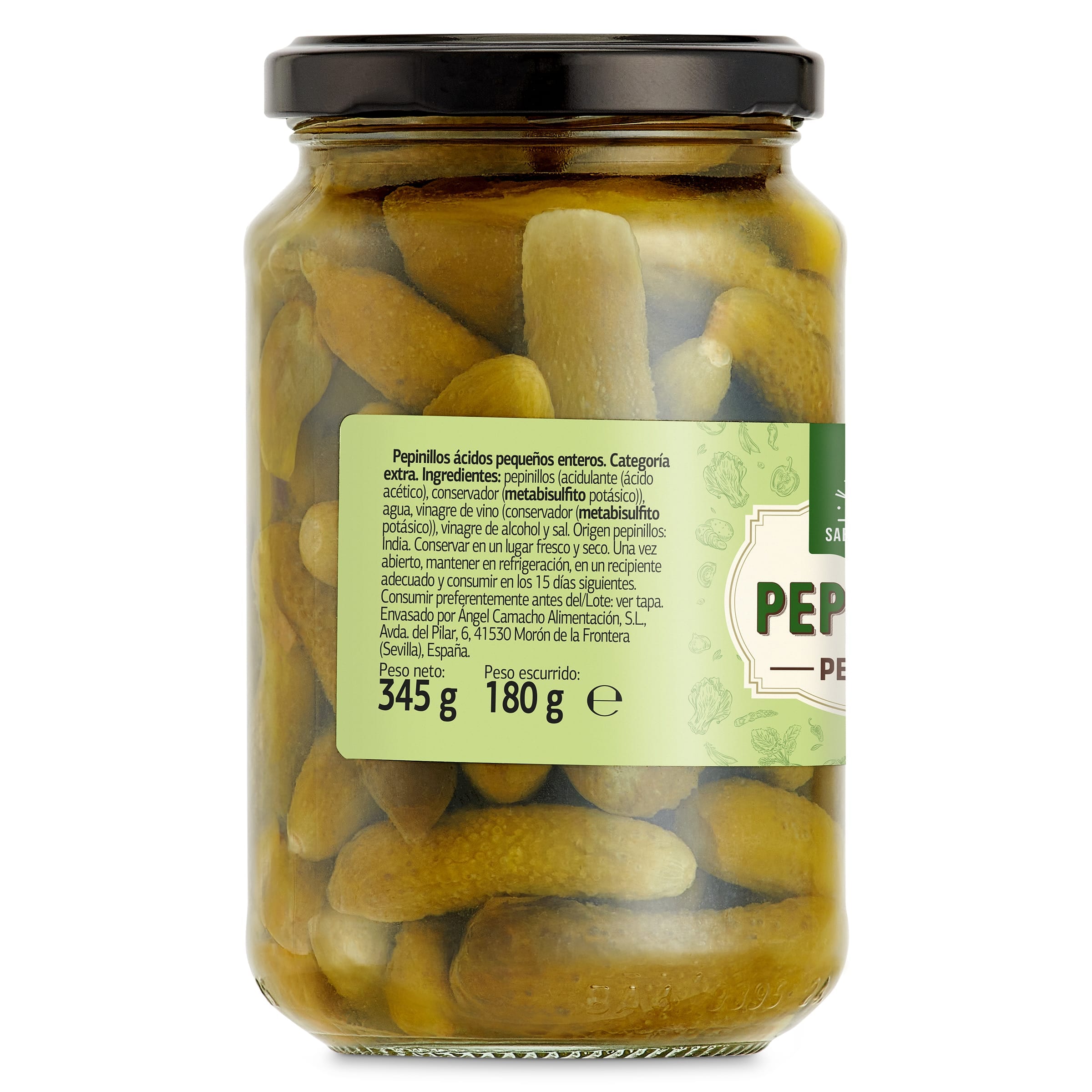Pepinillos en vinagre pequeños Dia Vegecampo 180 g