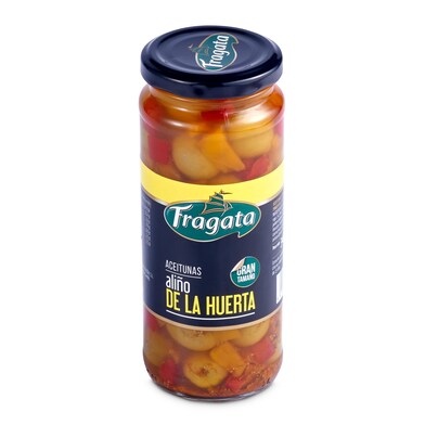 Aceitunas verdes aliño de la huerta Fragata frasco 198 g-0 Aceitunas verdes aliño de la huerta Fragata frasco 198 g-0