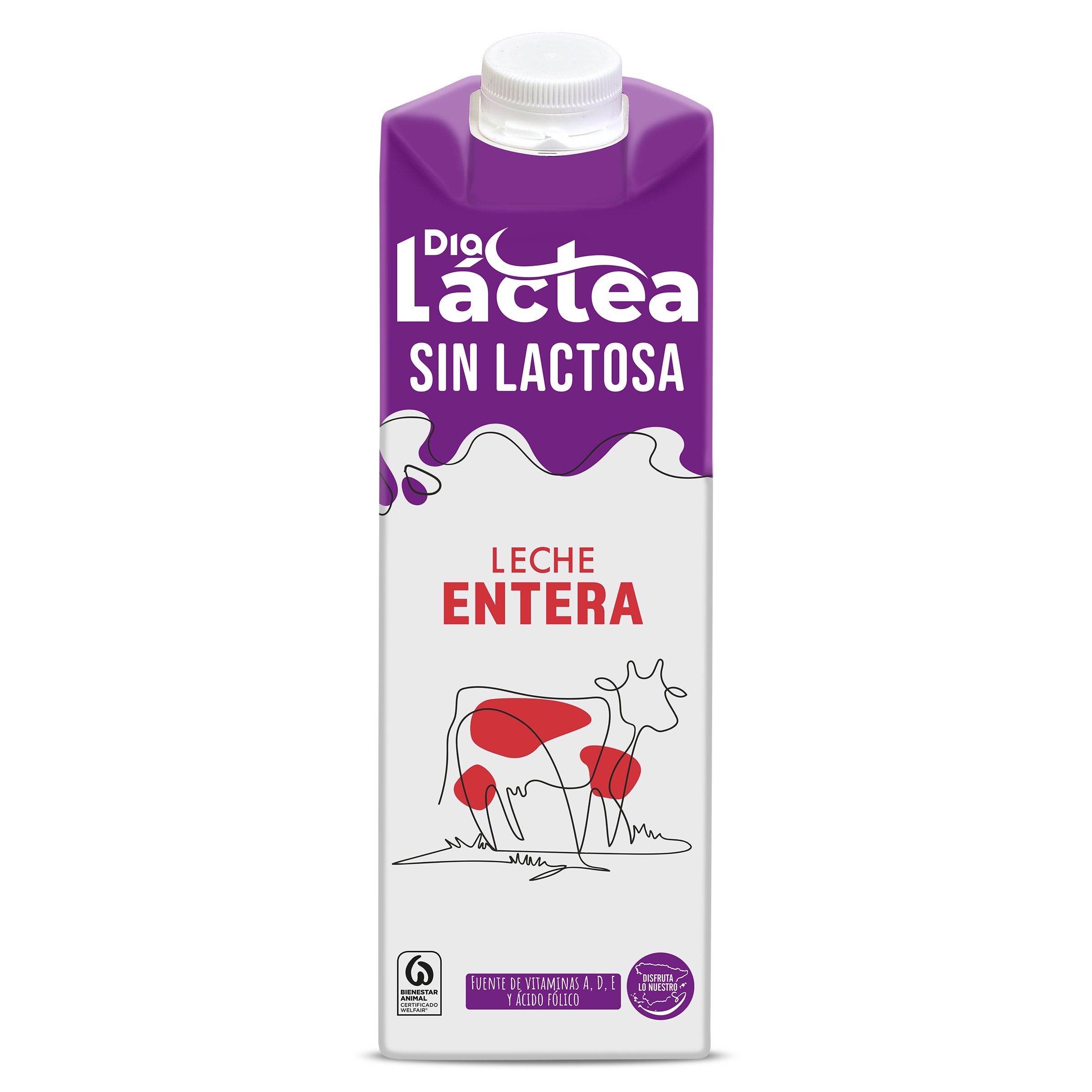 Leche entera sin lactosa Dia Láctea 1 L