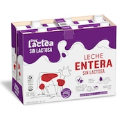Leche entera sin lactosa DIA LACTEA pack 6 unidades BRIK 1 LT