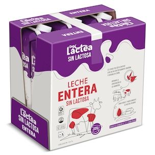 Leche entera sin lactosa Dia Láctea pack 6 x 1 L