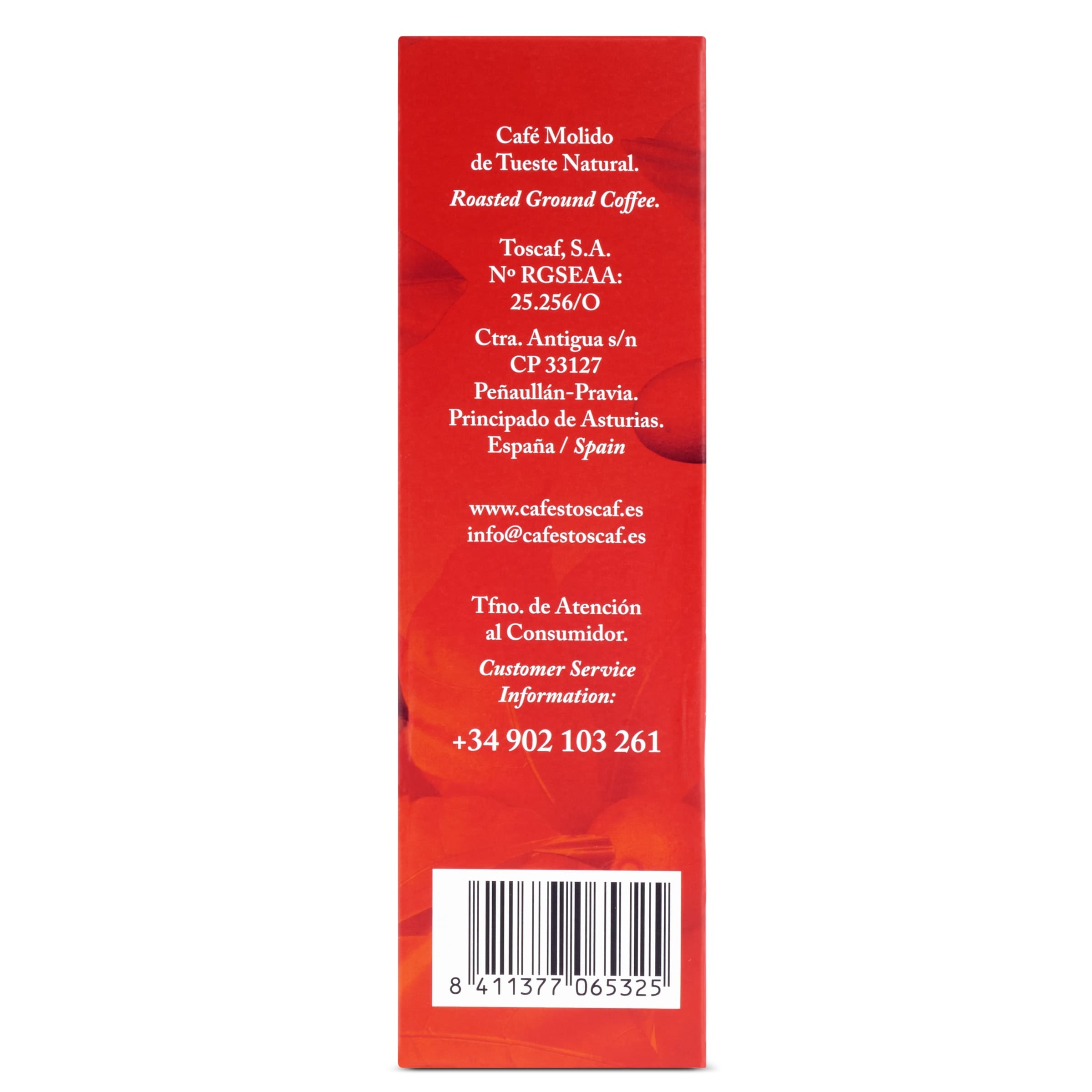 Café molido natural Toscaf 250 g