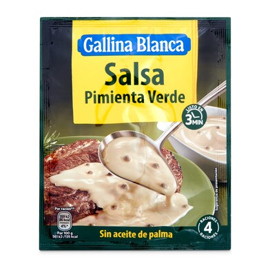 Salsa pimienta verde Gallina Blanca sobre 59 g-0