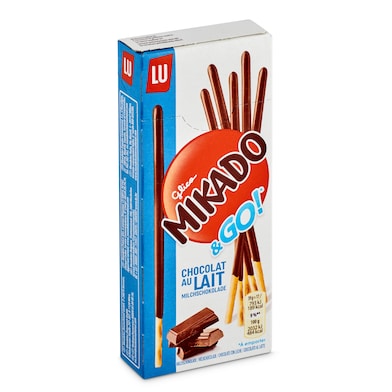 Palitos recubiertos de chocolate con leche Mikado caja 39 g-0