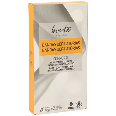 Bandas depilatorias corporal BONTE PROFESSIONAL ESTUCHE 20 UD-0 Bandas depilatorias corporal BONTE PROFESSIONAL ESTUCHE 20 UD-0
