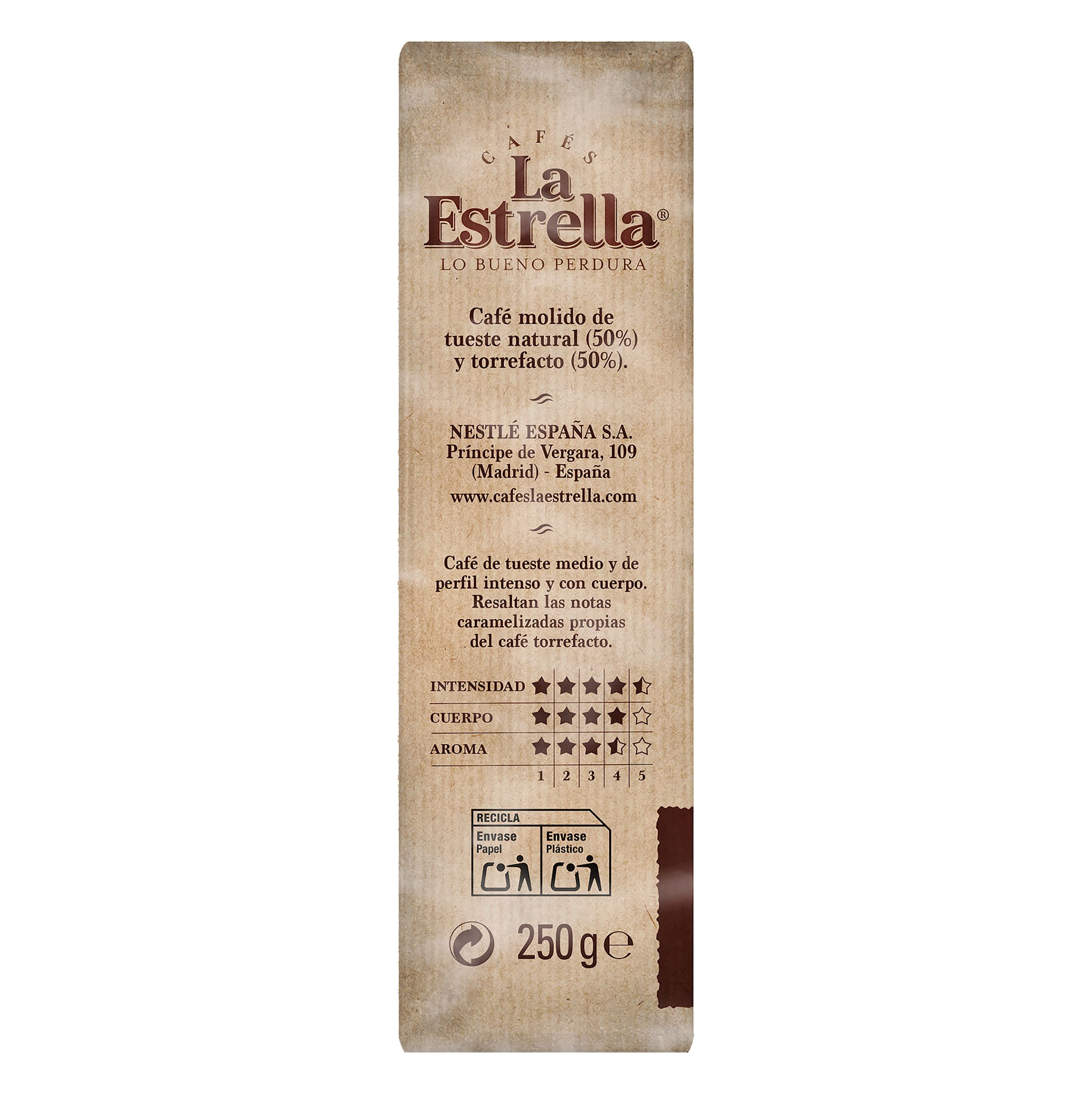 Café molido mezcla La Estrella 2 x 250 g