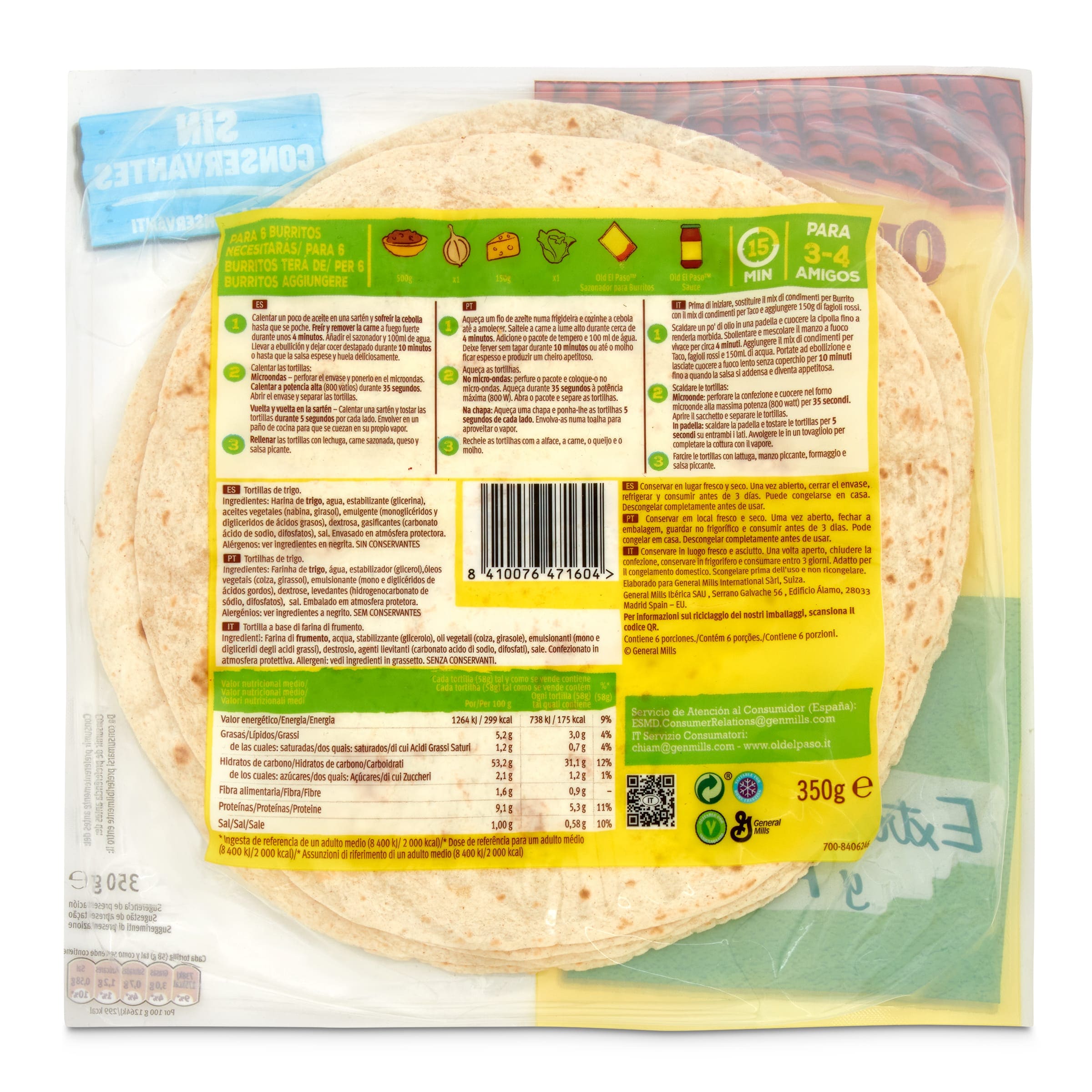 Tortillas wraps Old El Paso 350 g