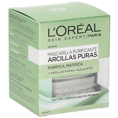Mascarilla arcillas puras L'Oréal bote 50 ml-0