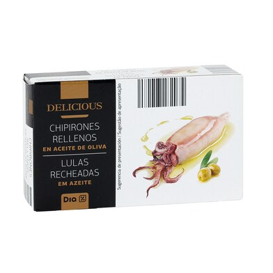 Chipirones rellenos en aceite de oliva Dia Delicious lata 72 g-0 Chipirones rellenos en aceite de oliva Dia Delicious lata 72 g-0