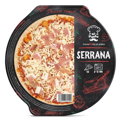 Pizza serrana Al Punto Dia bandeja 390 g-0 Pizza serrana Al Punto Dia bandeja 390 g-0