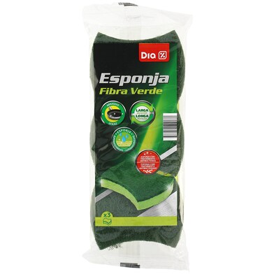 Esponja con fibra verde Dia bolsa 3 unidades-0 Esponja con fibra verde Dia bolsa 3 unidades-0