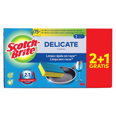 Estropajo universal azul Scotch brite bolsa 3 unidades-0 Estropajo universal azul Scotch brite bolsa 3 unidades-0