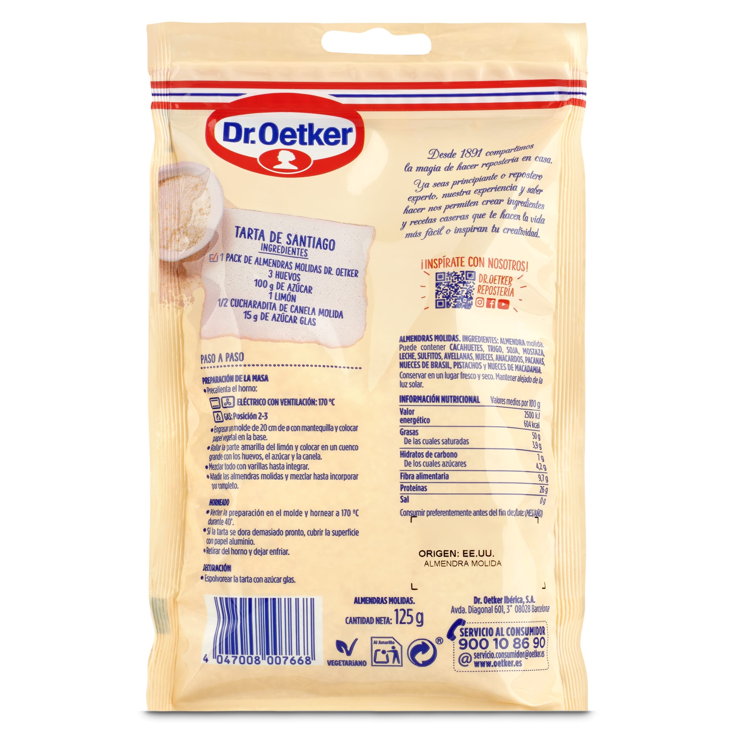 Almendras molidas Dr. Oetker 130 g