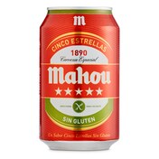 Cerveza sin gluten Mahou lata 33 cl