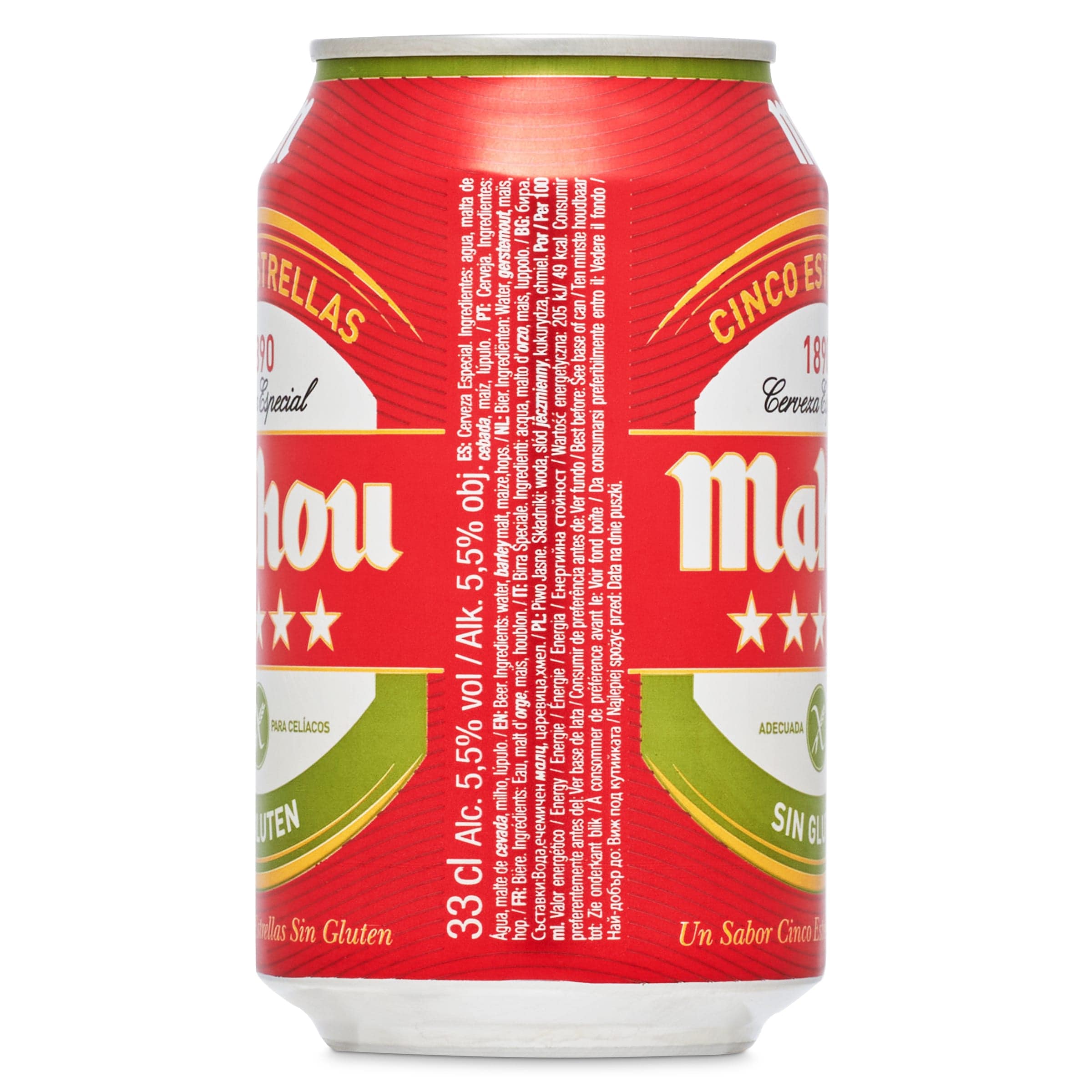 Cerveza sin gluten Mahou 33 cl