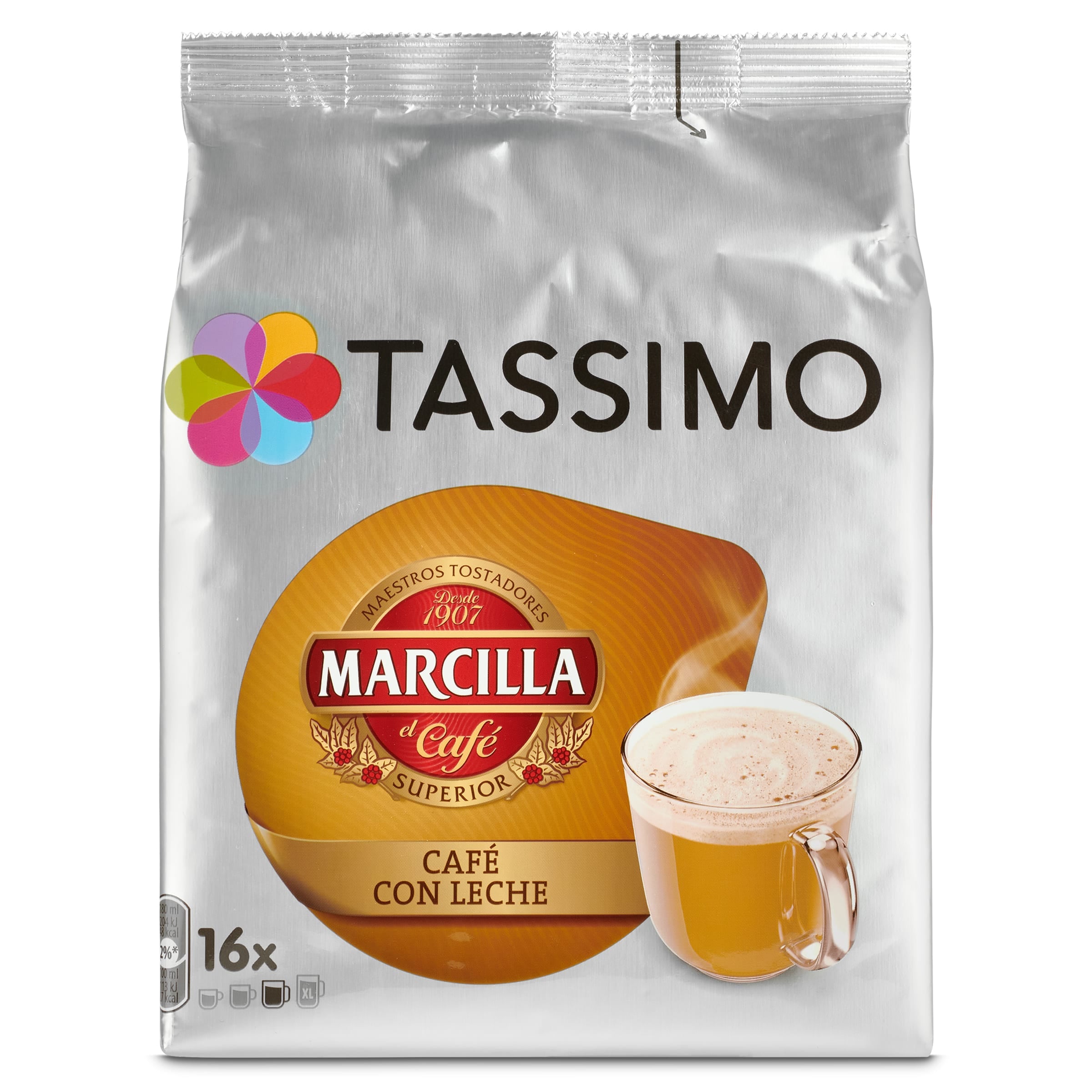 Cápsulas de café con leche Marcilla 16 unidades