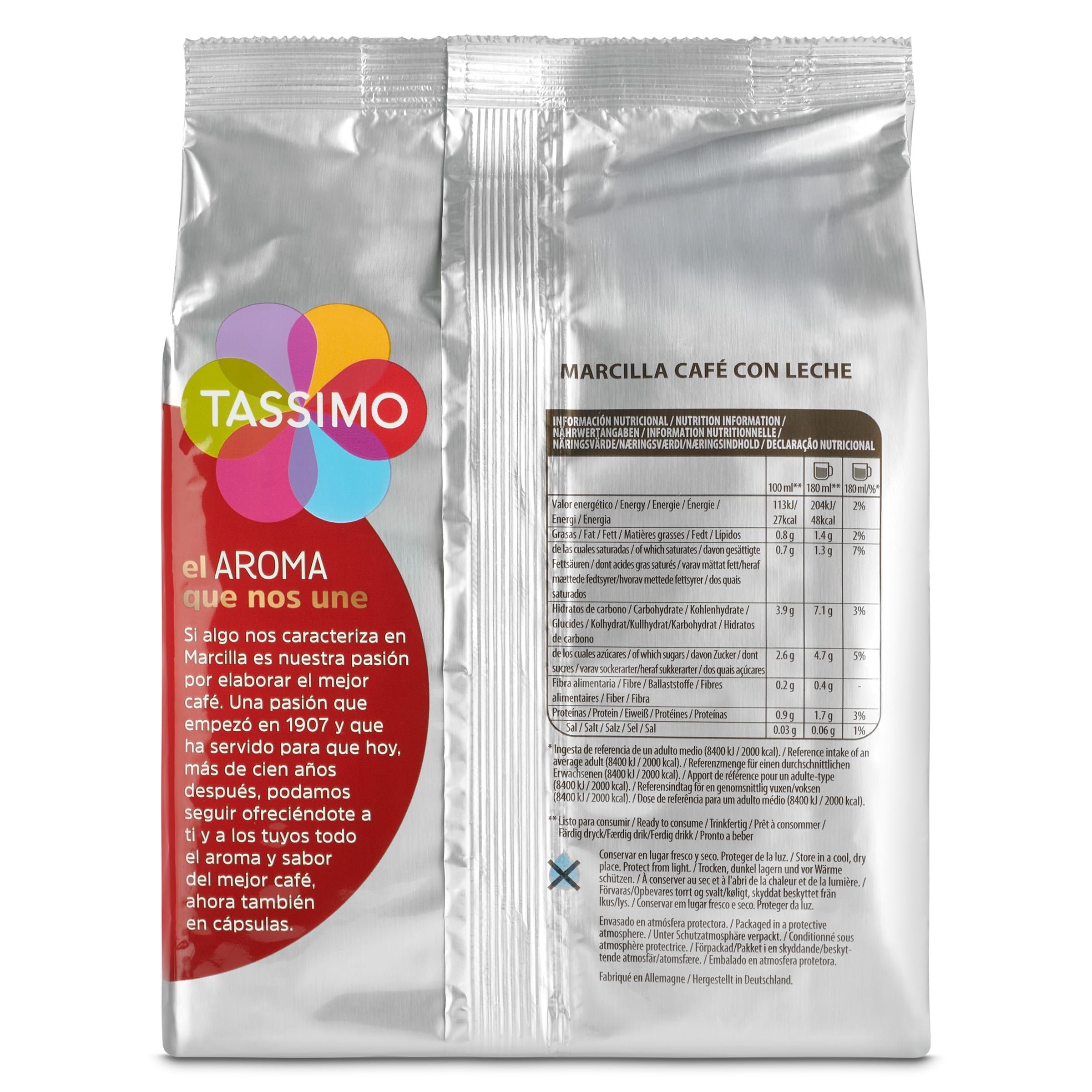 Cápsulas de café con leche Marcilla 16 unidades