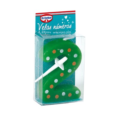 Vela cumpleaños nº 2 Dr. Oetker estuche 1 unidad-0 Vela cumpleaños nº 2 Dr. Oetker estuche 1 unidad-0