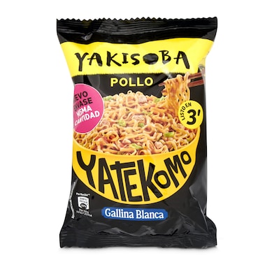Fideos orientales yakisoba pollo GALLINA BLANCA YATEKOMO  BOLSA 93 GR-0