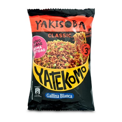 Fideos orientales yakisoba Gallina Blanca Yatekomo bolsa 93 g-0