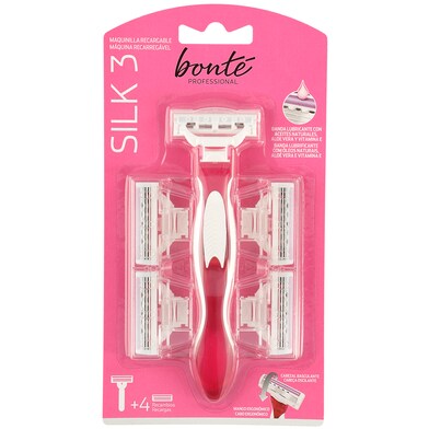 Maquinilla de afeitar recargable 3 hojas mujer + 4 recambios Bonté Professional de Dia blister 1 unidad-0 Maquinilla de afeitar recargable 3 hojas mujer + 4 recambios Bonté Professional de Dia blister 1 unidad-0