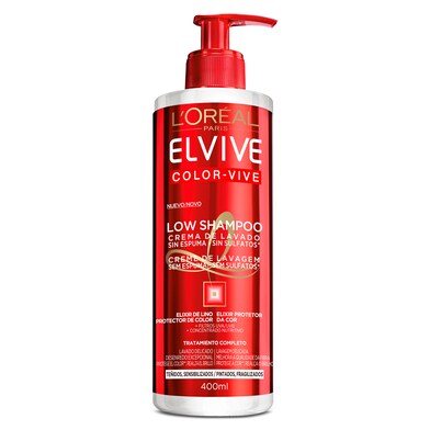 Crema de lavado sin espuma cabellos teñidos Elvive botella 400 ml-0 Crema de lavado sin espuma cabellos teñidos Elvive botella 400 ml-0