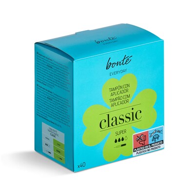 Tampón con aplicador classic plus Bonté Everyday de Dia estuche 40 unidades-0 Tampón con aplicador classic plus Bonté Everyday de Dia estuche 40 unidades-0