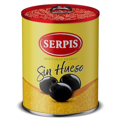 Aceitunas negras sin hueso Serpis lata 85 g-0