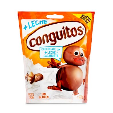 Cacahuetes cubiertos de chocolate con leche Conguitos bolsa 220 g-0 Cacahuetes cubiertos de chocolate con leche Conguitos bolsa 220 g-0