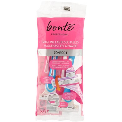 Maquinillas desechables 3 hojas mujer Bonté Professional de Dia bolsa 4 unidades-0 Maquinillas desechables 3 hojas mujer Bonté Professional de Dia bolsa 4 unidades-0