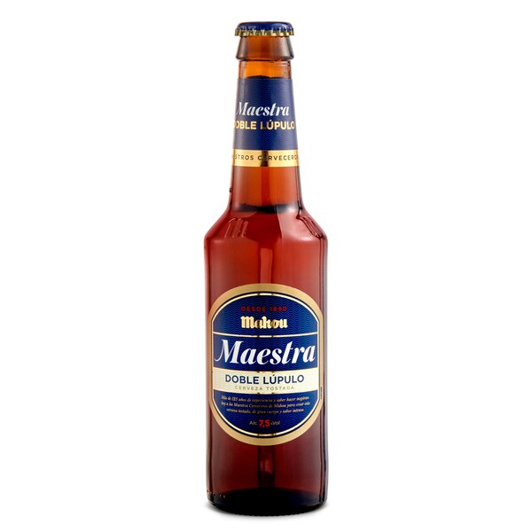 Cerveza Tostada Doble Lúpulo Mahou Maestra Botella 33 Cl.