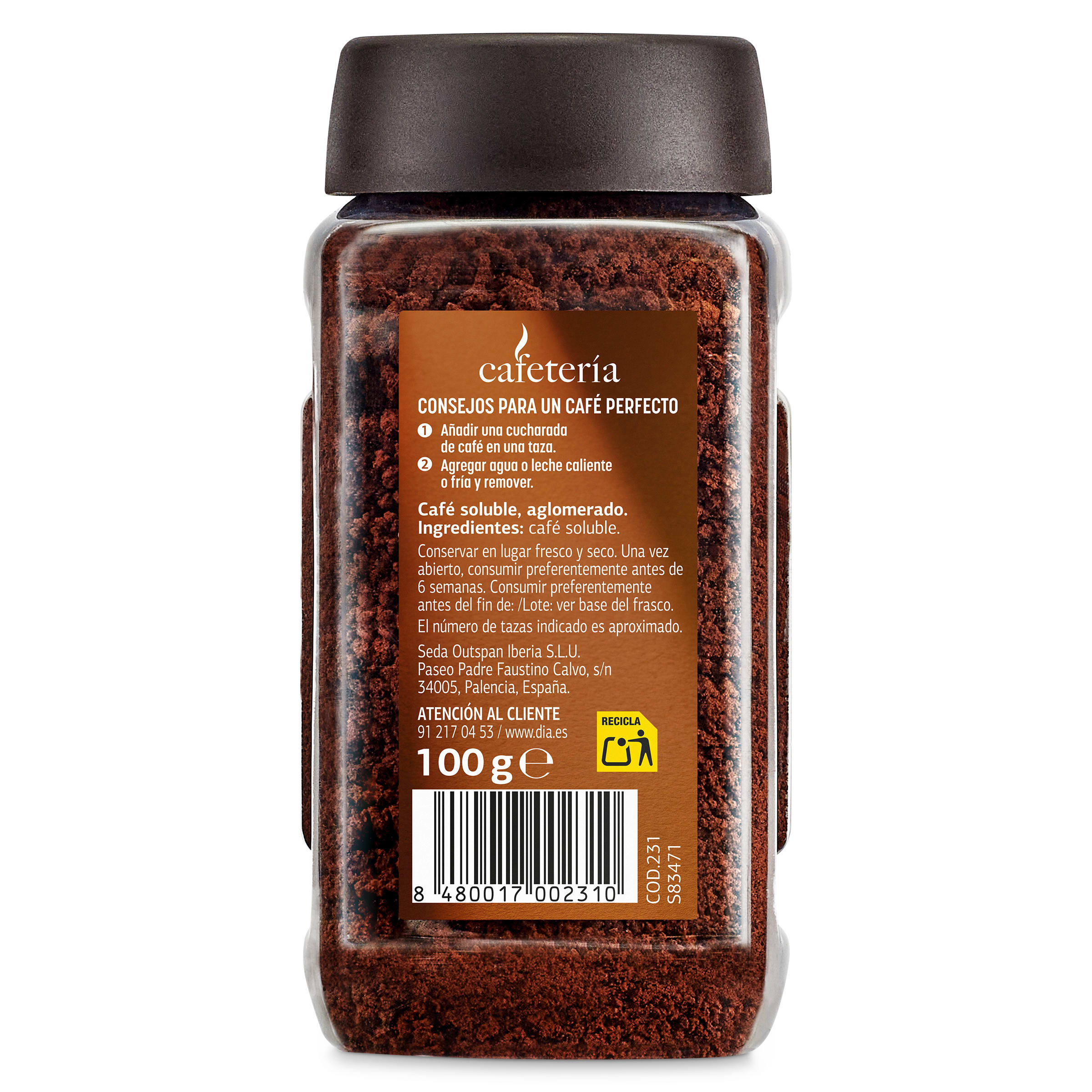 Café soluble clásico Dia Cafetería 100 g